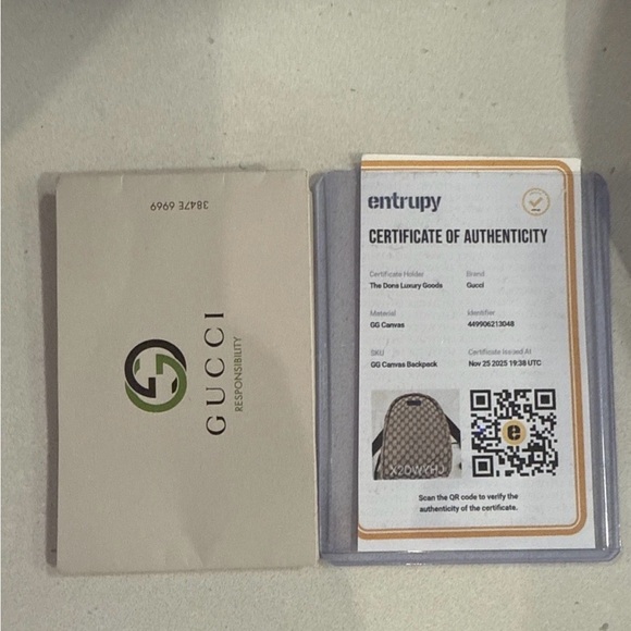 Gucci Beige and Black Monogram BackPack - Picture 4 of 6